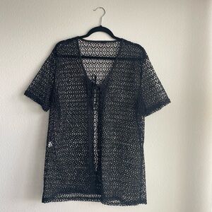 Black Crochet Cover-Up